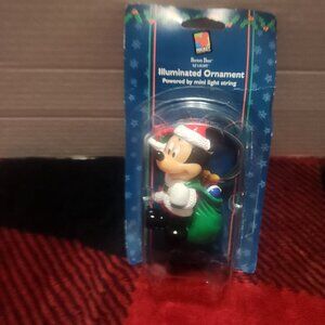 Disney Vintage Mickey Mouse Christmas Illuminated Ornament New In Package